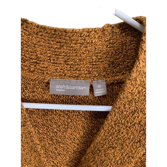Craft and Barrows Orange Cardigan Size 1X - Picture 6 of 6